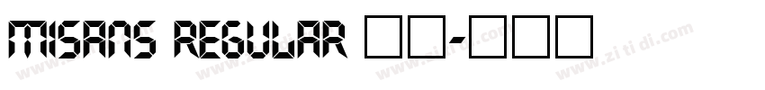 Misans Regular 常规字体转换